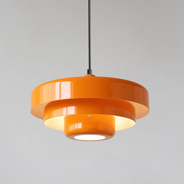 Vintage Multi-Layer Pendant Light – Elegant Metal Design with Soft LED Lighting