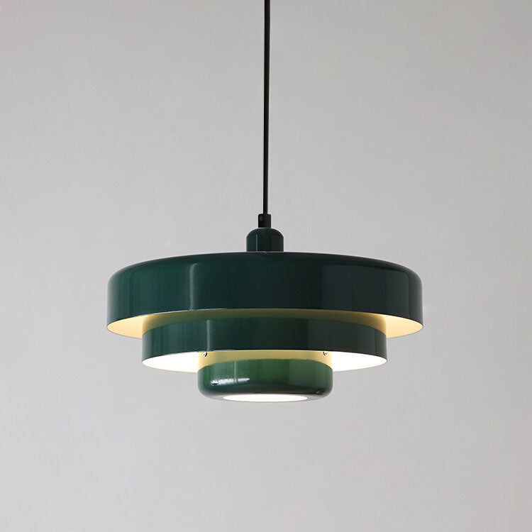 Vintage Multi-Layer Pendant Light – Elegant Metal Design with Soft LED Lighting
