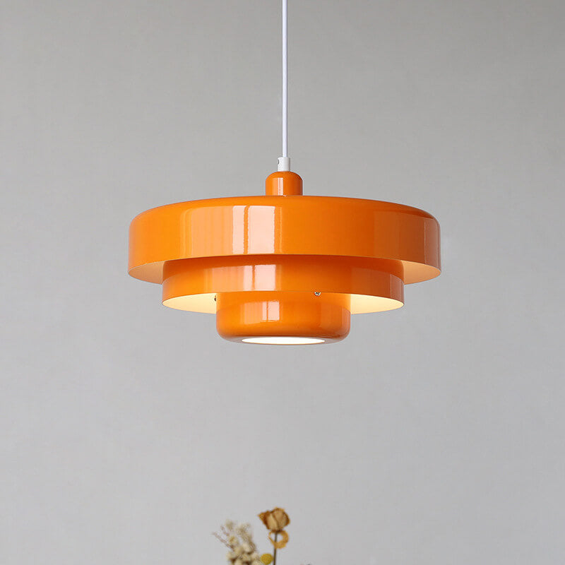 Vintage Multi-Layer Pendant Light – Elegant Metal Design with Soft LED Lighting