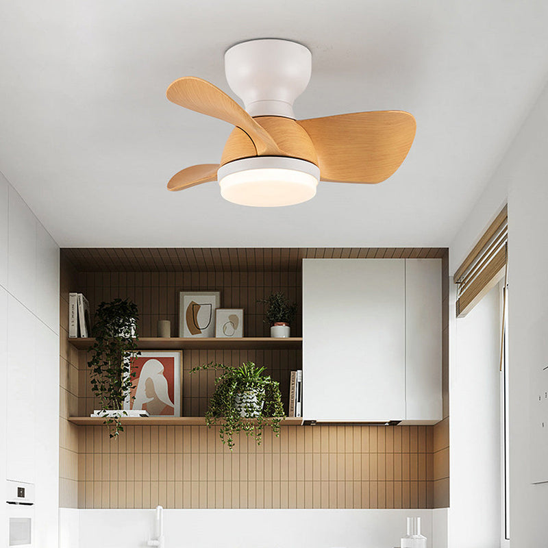 Wooden Ceiling Fan with LED Light – Modern Elegance & Optimal Comfort