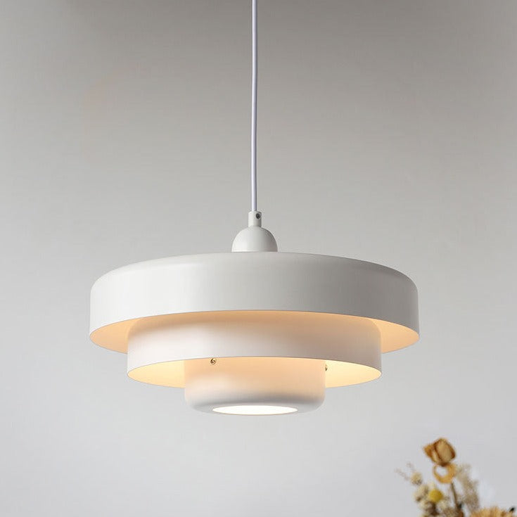Vintage Multi-Layer Pendant Light – Elegant Metal Design with Soft LED Lighting