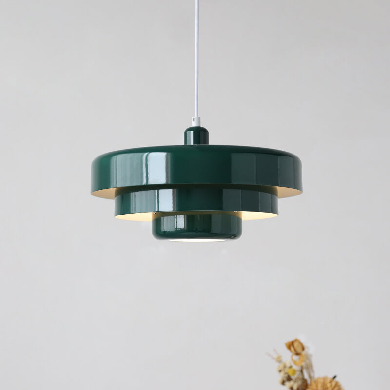 Vintage Multi-Layer Pendant Light – Elegant Metal Design with Soft LED Lighting
