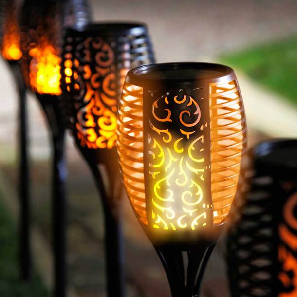 Solar Torch Light – LED Flame Effect & Weather-Resistant Outdoor Lighting