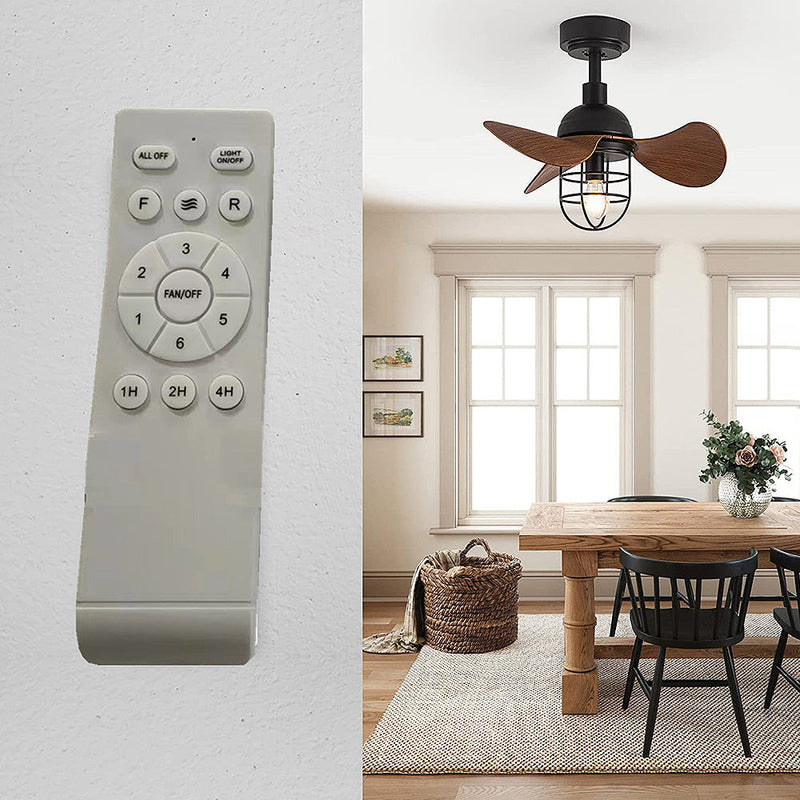 Ceiling Fan with Light – Dark Walnut Design for Small Spaces