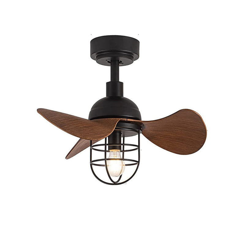 Ceiling Fan with Light – Dark Walnut Design for Small Spaces