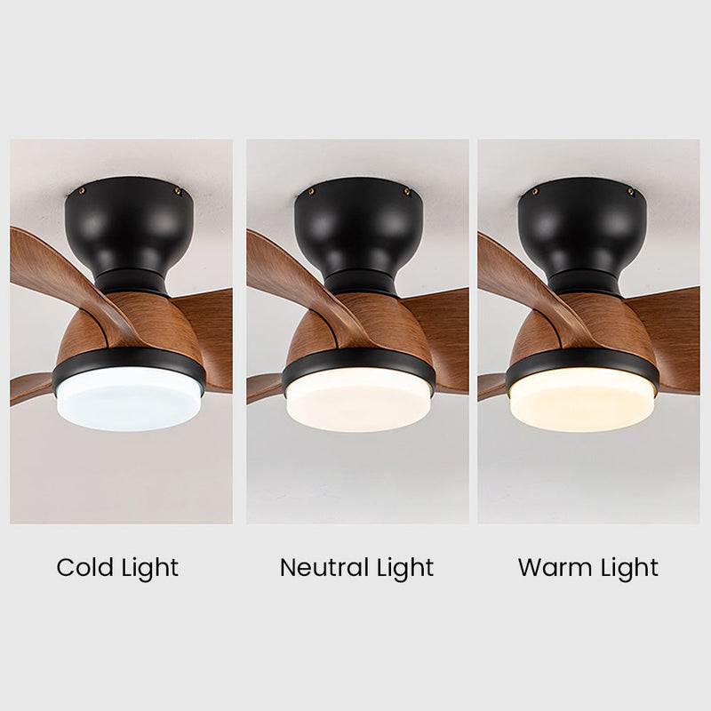 Wooden Ceiling Fan with LED Light – Modern Elegance & Optimal Comfort