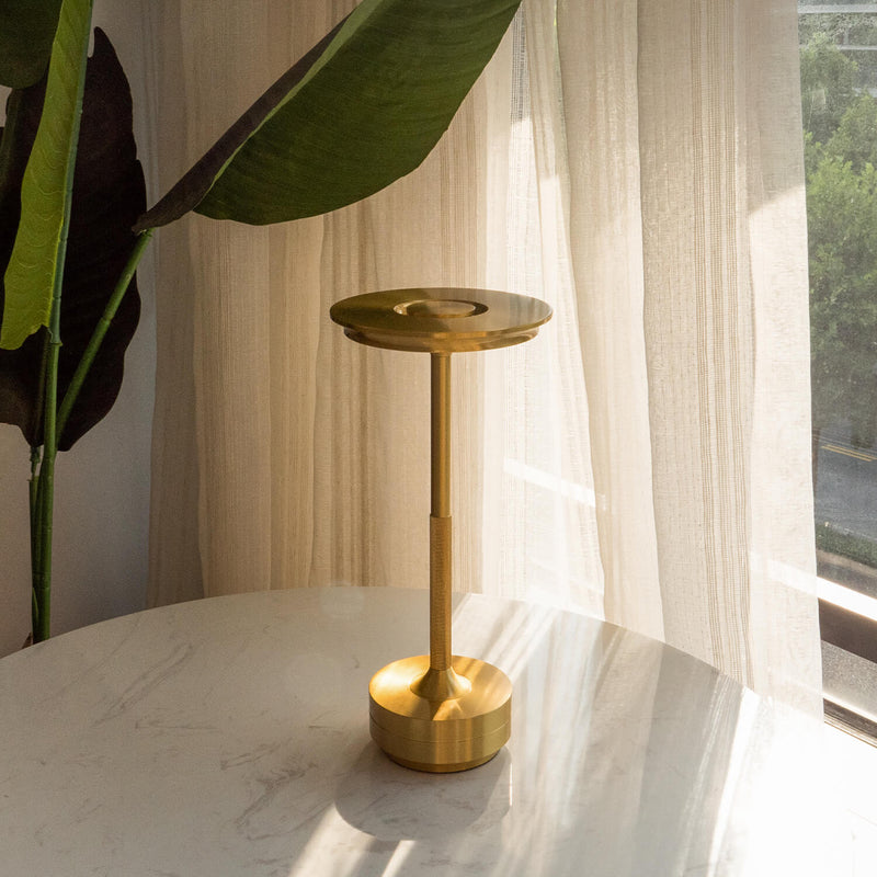 Metallic Cordless Table Lamp – Rechargeable Modern LED Light for Indoor & Outdoor