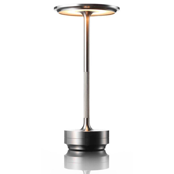 Metallic Cordless Table Lamp – Rechargeable Modern LED Light for Indoor & Outdoor