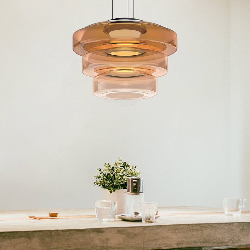 Glass Moon Pendant Light – Elegant & Modular Interior Lighting