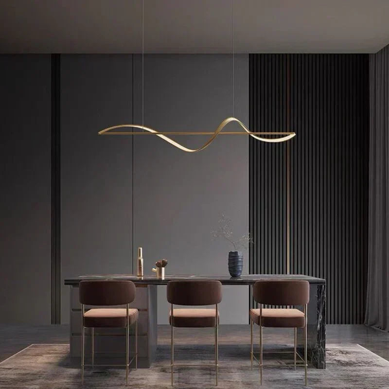Whisper Linear Pendant Light – Modern Metal & Acrylic LED Lighting