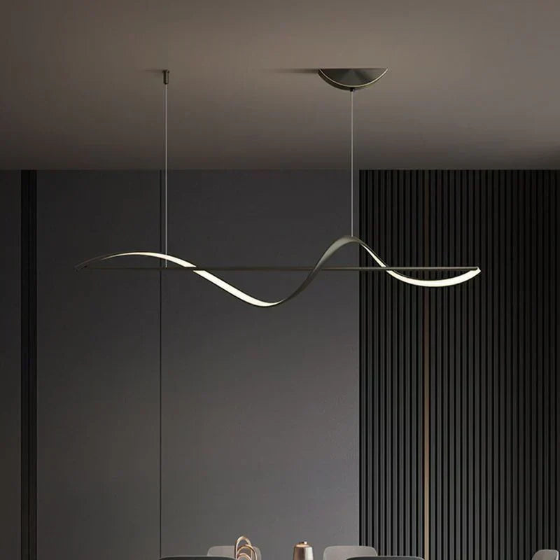 Whisper Linear Pendant Light – Modern Metal & Acrylic LED Lighting