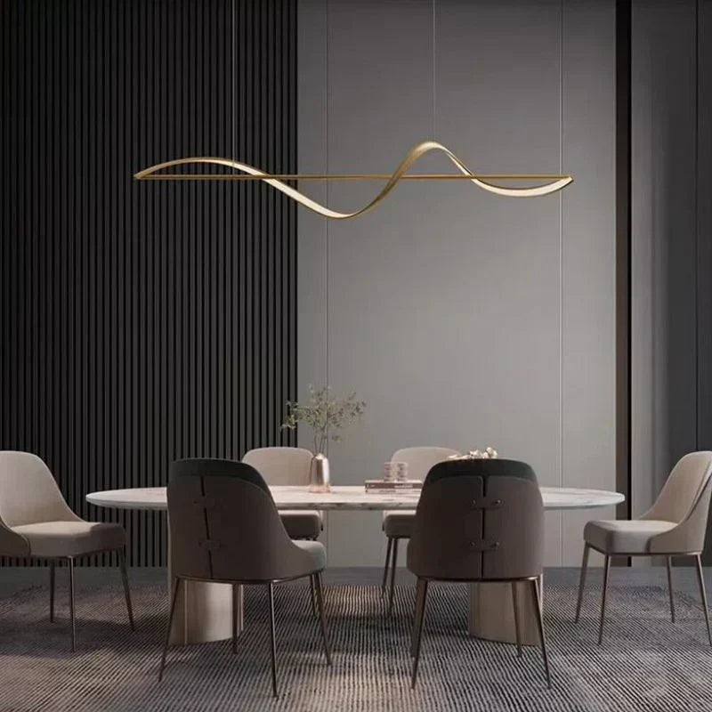 Whisper Linear Pendant Light – Modern Metal & Acrylic LED Lighting