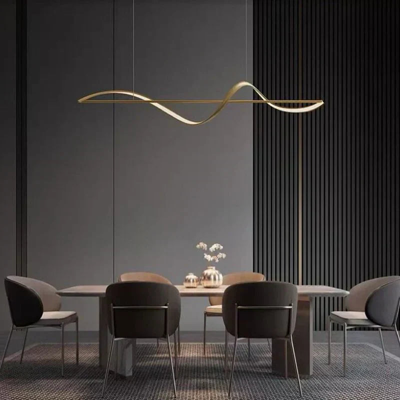 Whisper Linear Pendant Light – Modern Metal & Acrylic LED Lighting