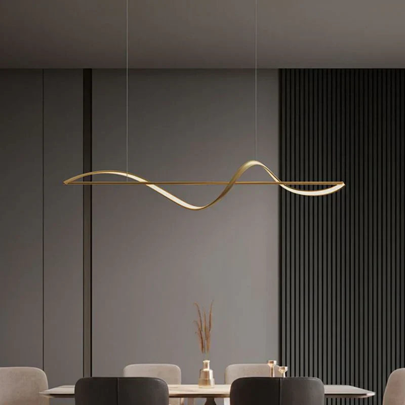 Whisper Linear Pendant Light – Modern Metal & Acrylic LED Lighting