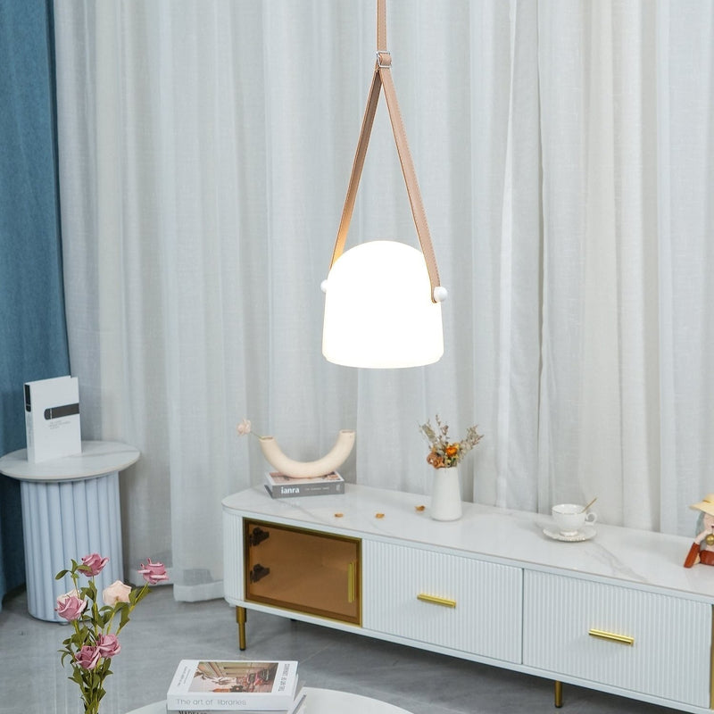 Mona Minimalist Pendant Light – Elegant Metal & Glass LED Design