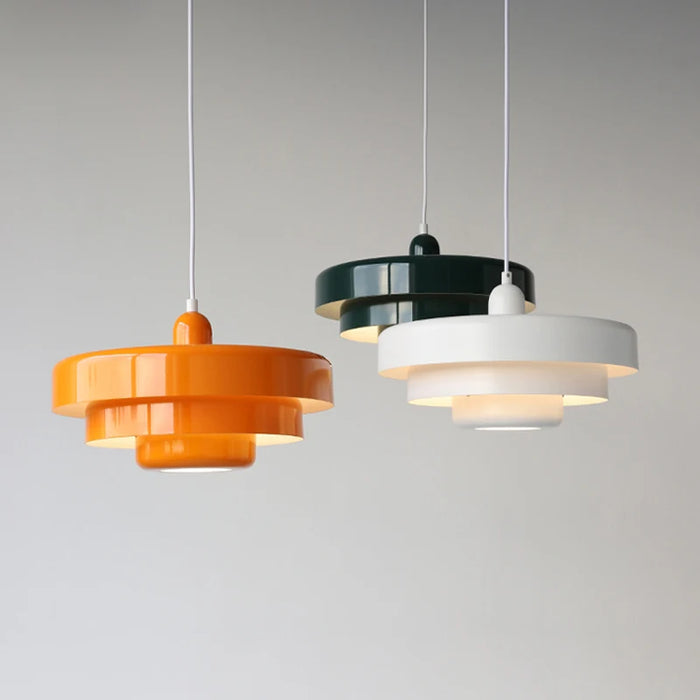 Vintage Multi-Layer Pendant Light – Elegant Metal Design with Soft LED Lighting