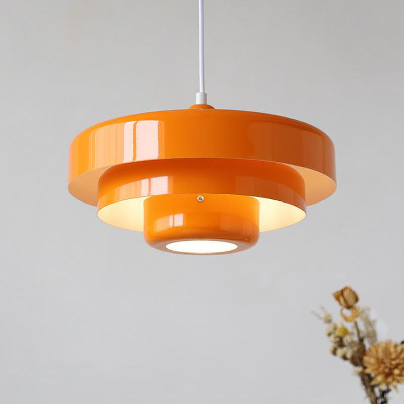 Vintage Multi-Layer Pendant Light – Elegant Metal Design with Soft LED Lighting