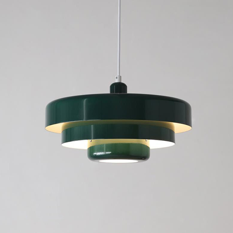 Vintage Multi-Layer Pendant Light – Elegant Metal Design with Soft LED Lighting