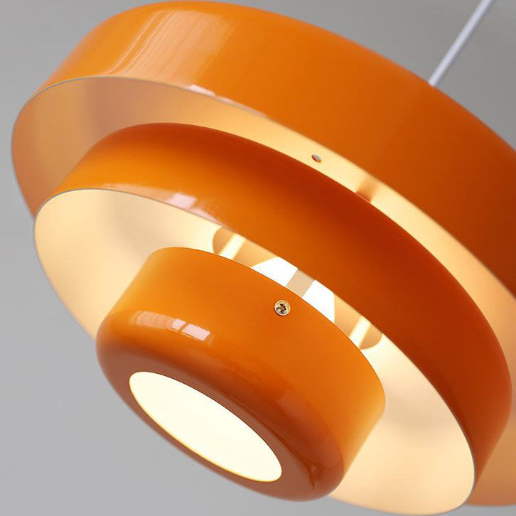 Vintage Multi-Layer Pendant Light – Elegant Metal Design with Soft LED Lighting