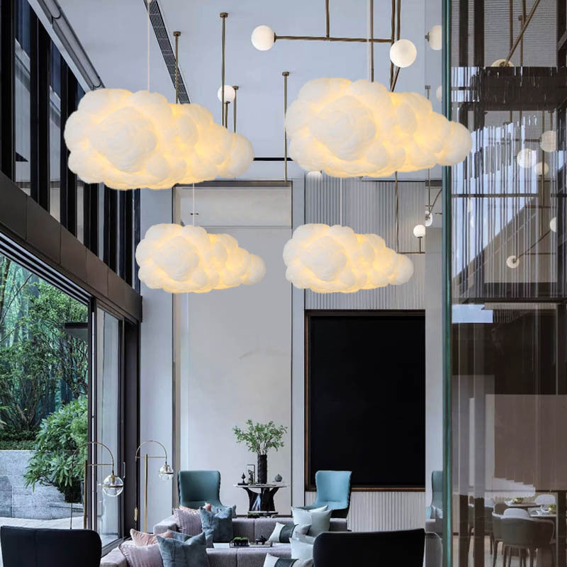 Modern White Pendant Light – Dual Lampshade Design for Bedroom