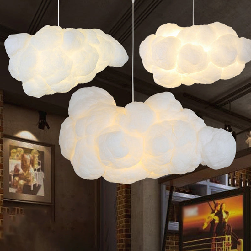 Modern White Pendant Light – Dual Lampshade Design for Bedroom