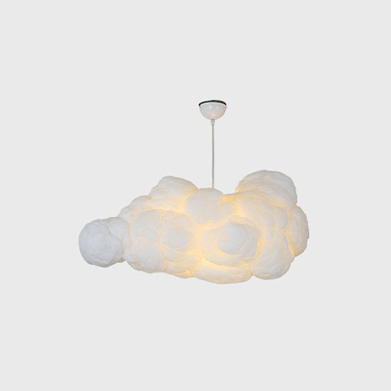Modern White Pendant Light – Dual Lampshade Design for Bedroom