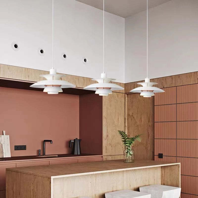 Morandi LED Pendant Lamp – Modern Colored Metal Hanging Light