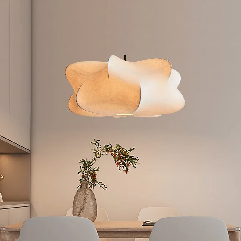 Wabi-Sabi Silk Pendant Light – Elegant Japanese-Inspired Lighting