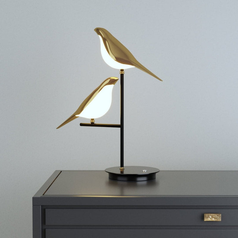 BirdLamp LED Desk Light – Postmodern Gold Design for Elegant Workspaces