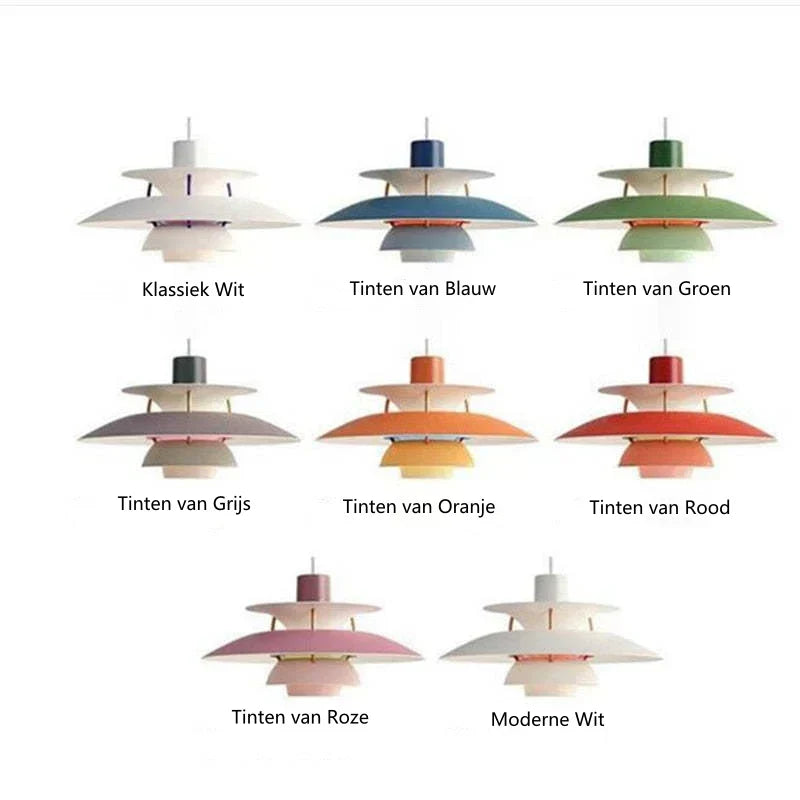 Morandi LED Pendant Lamp – Modern Colored Metal Hanging Light