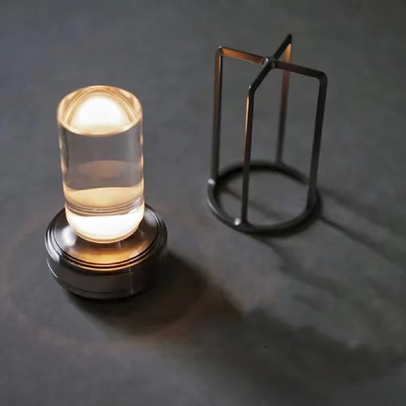 Cordless Crystal Table Lamp – Rechargeable LED Accent Light with Elegant Cut Design