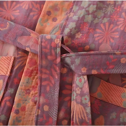 Rosewood Charm Cotton Bathrobe – Soft, Lightweight, Long Sleeve Robe