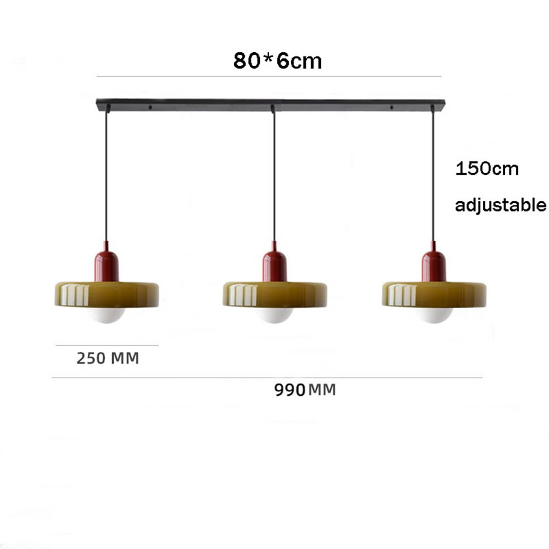 Simple Bauhaus Pendant Light – Elegant Glass Design for Dining & Living Spaces