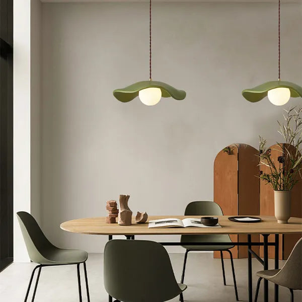 Lotus Wabi-Sabi Pendant Light – Nature-Inspired Modern Dining Room Luminaire