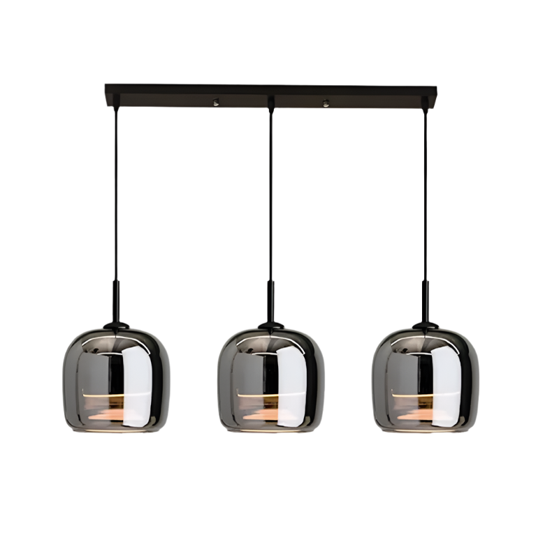 Nordic Black Glass Pendant Light – Elegant Modern Design with LED Lighting