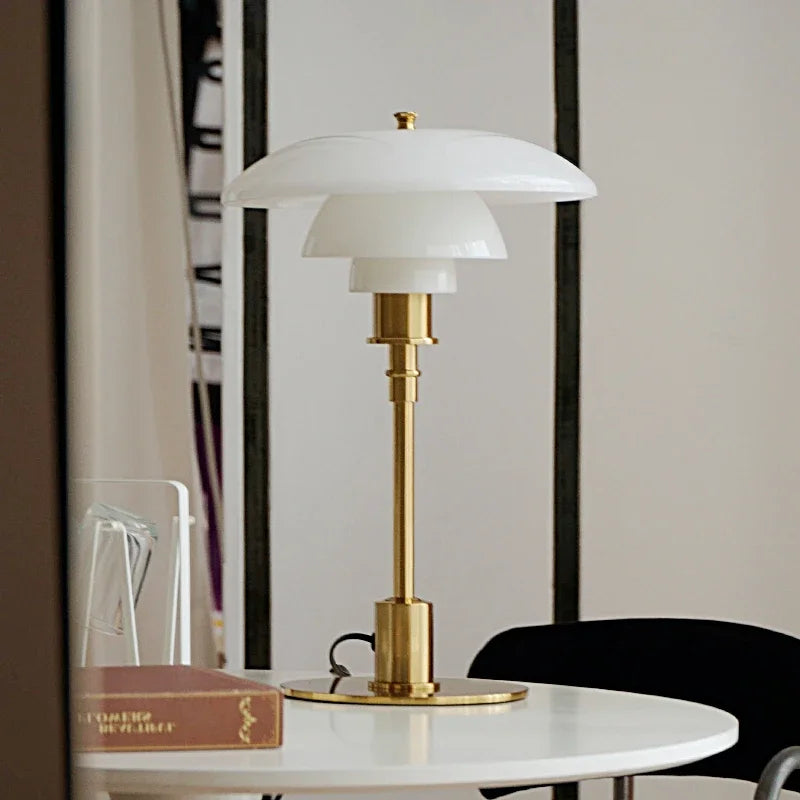 Fjord Scandinavian Table Lamp – Elegant Glass &amp; Metal Design for Living Room & Bedroom