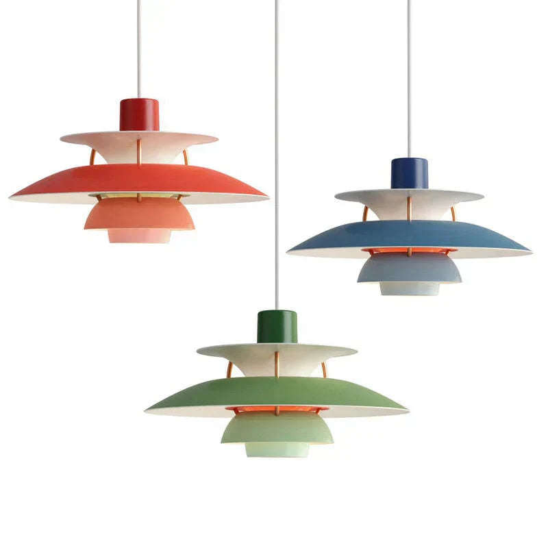 Morandi LED Pendant Lamp – Modern Colored Metal Hanging Light