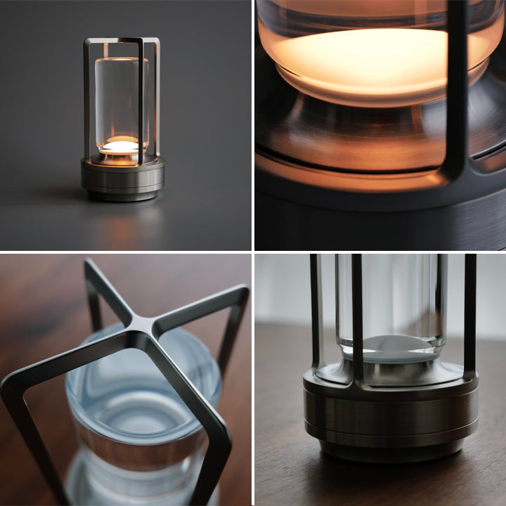 Cordless Crystal Table Lamp – Rechargeable LED Accent Light with Elegant Cut Design