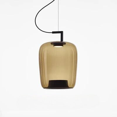 Modern LED Pendant Light – Glass &amp; Aluminum Fixture for Kitchen & Dining