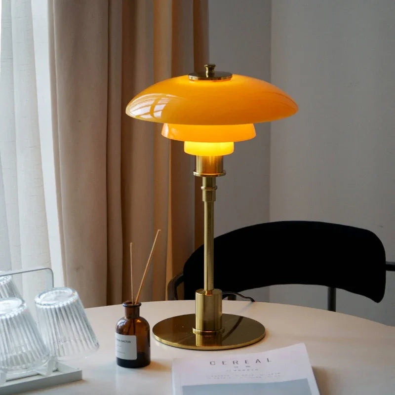 Fjord Scandinavian Table Lamp – Elegant Glass &amp; Metal Design for Living Room & Bedroom