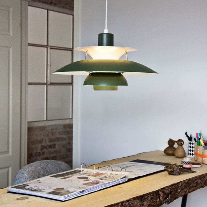 Morandi LED Pendant Lamp – Modern Colored Metal Hanging Light