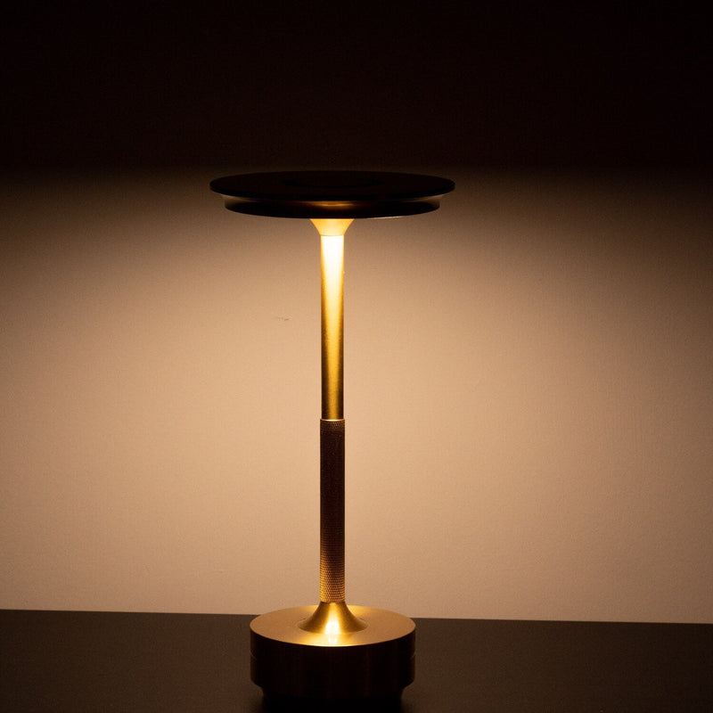 Metallic Cordless Table Lamp – Rechargeable Modern LED Light for Indoor & Outdoor
