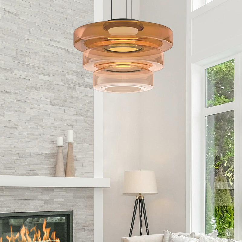 Glass Moon Pendant Light – Elegant & Modular Interior Lighting