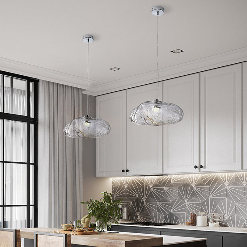 Minimalist Blown Glass Pendant Light – Modern & Elegant LED Design