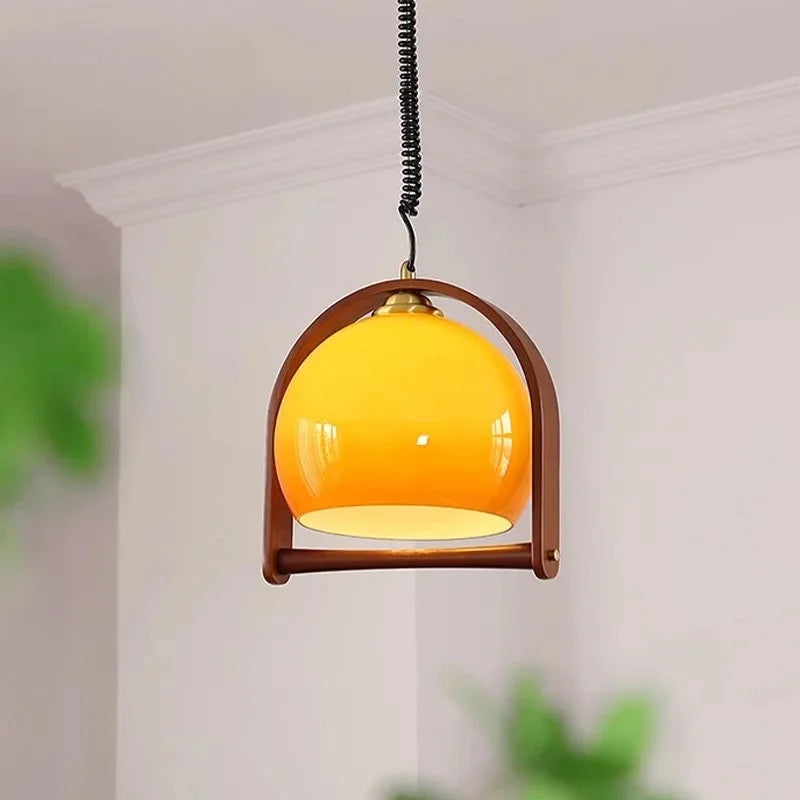 Vintage Bauhaus Wooden Pendant Light – Classic Elegance with Modern Design