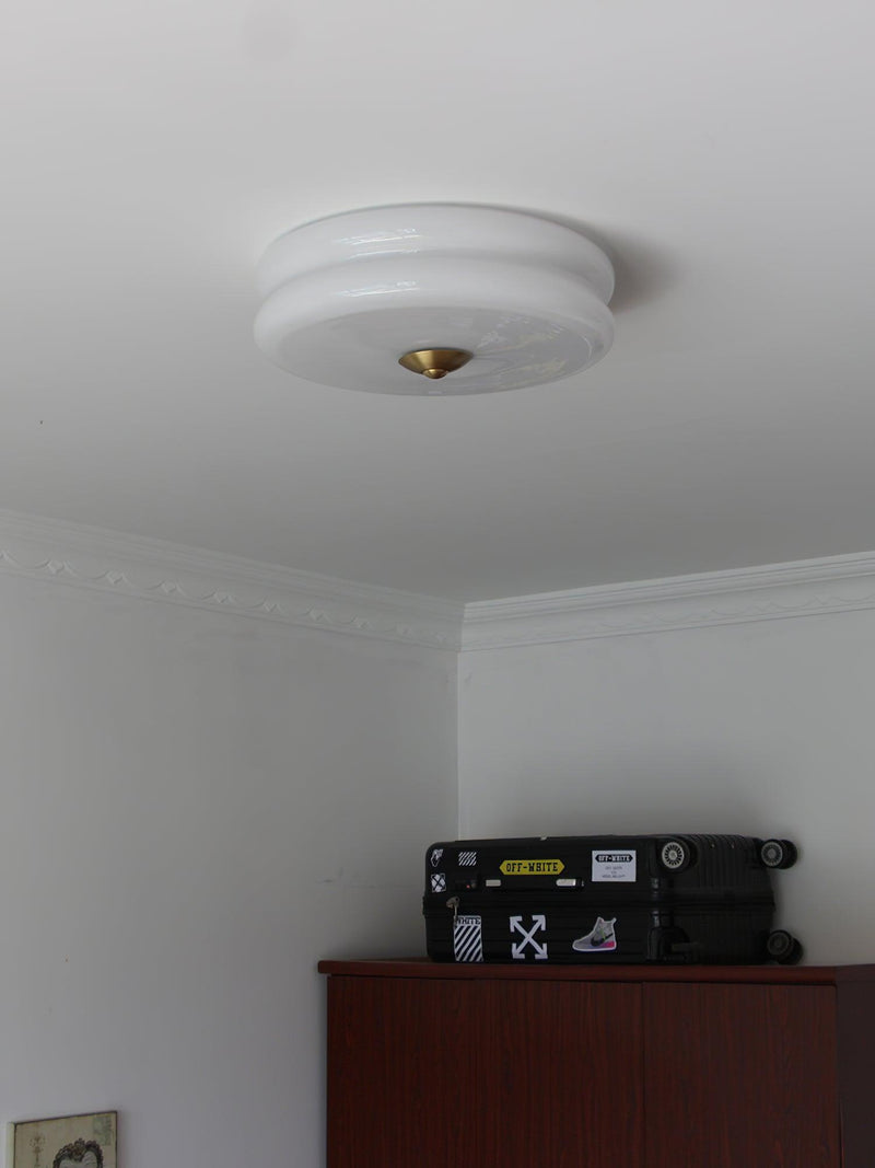 Vintage Art Deco Ceiling Light – Geometric Elegance with Integrated LED