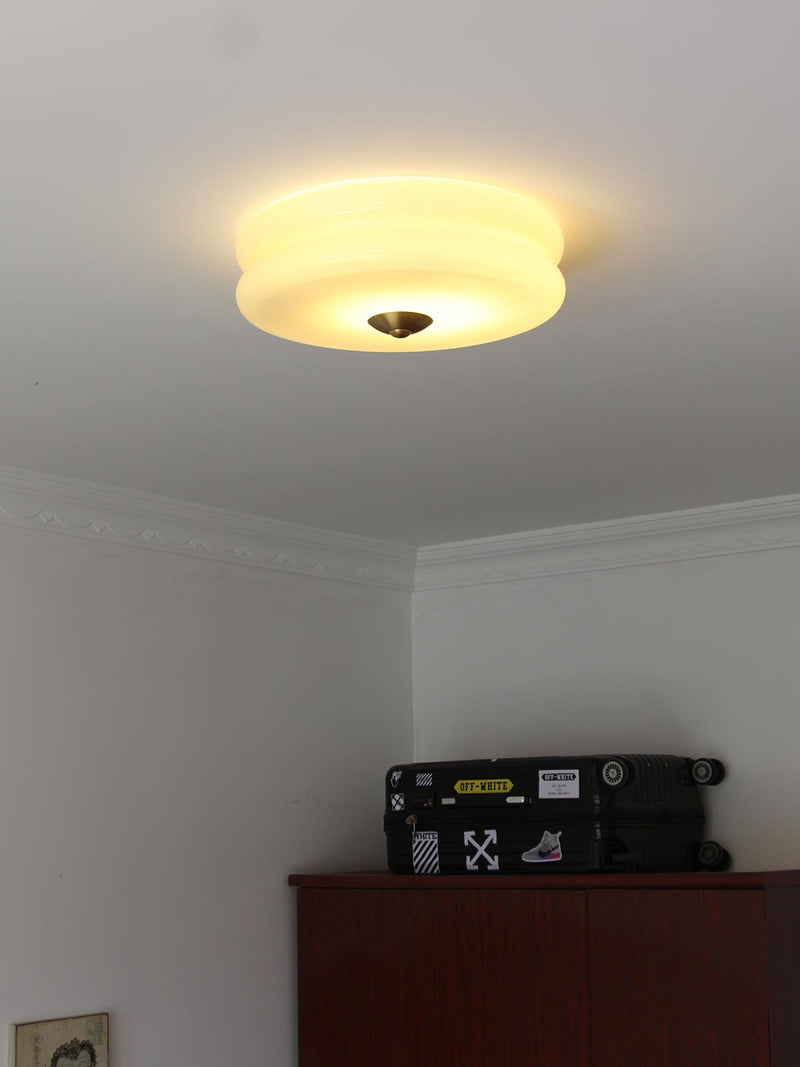 Vintage Art Deco Ceiling Light – Geometric Elegance with Integrated LED