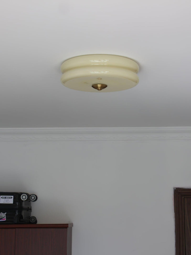 Vintage Art Deco Ceiling Light – Geometric Elegance with Integrated LED