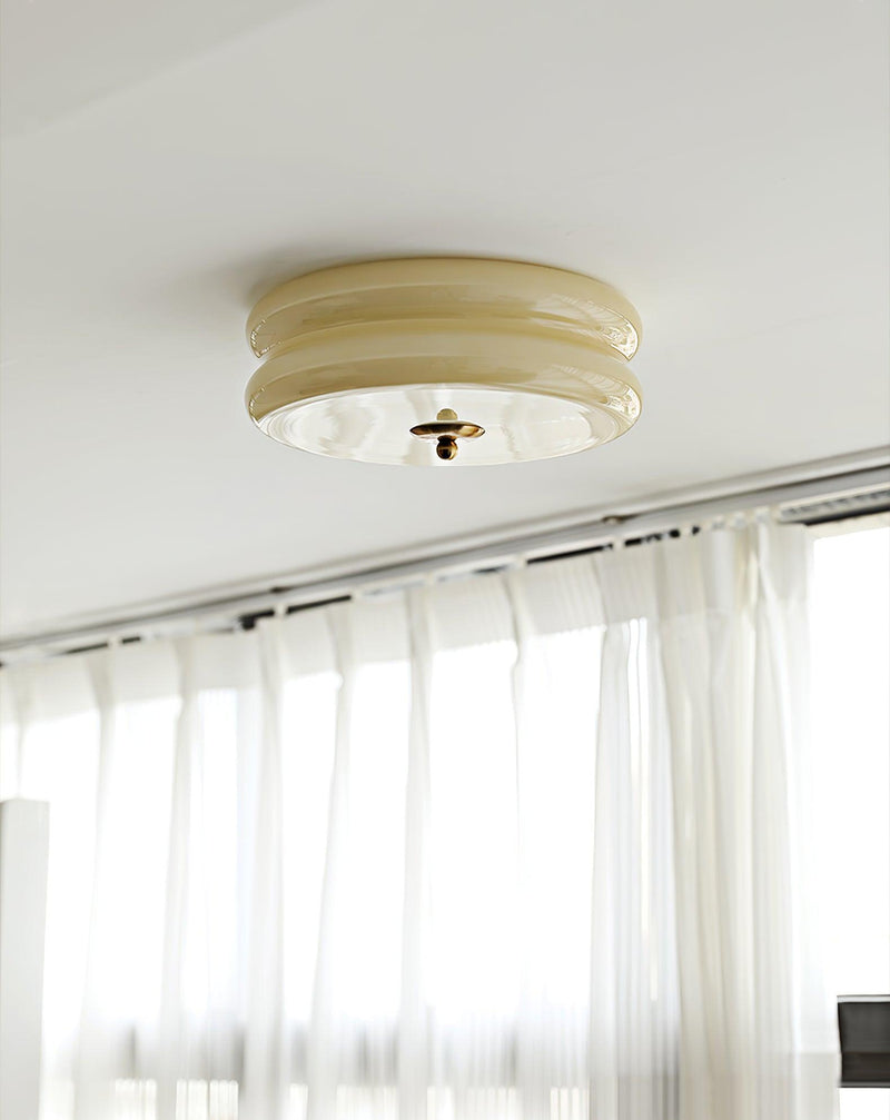 Vintage Art Deco Ceiling Light – Geometric Elegance with Integrated LED