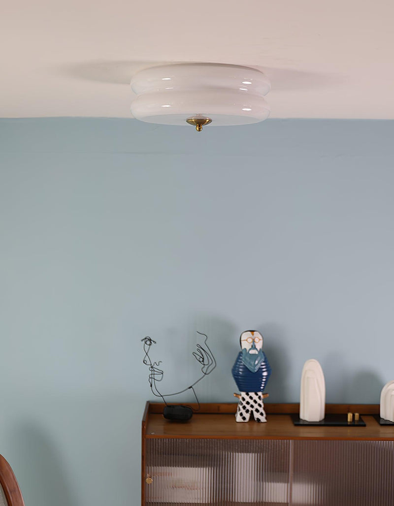 Vintage Art Deco Ceiling Light – Geometric Elegance with Integrated LED